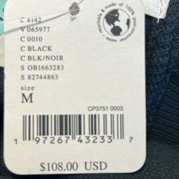 Free People Day Tripper Pullover Hooded Top Black M - Picture 6 of 6